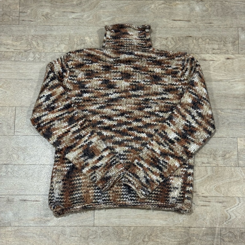 Columbia Multicolor Knit Sweater Turtleneck Wool Blend Size Large - Picture 4 of 6